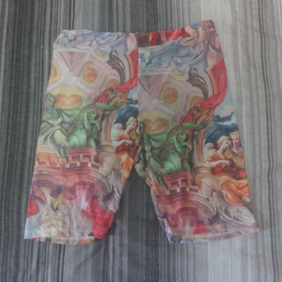 Renaissance print biker shorts - Picture 3 of 3